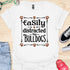 Easily distracted by bulldogs - V4 - Vintage Poster T-Shirt